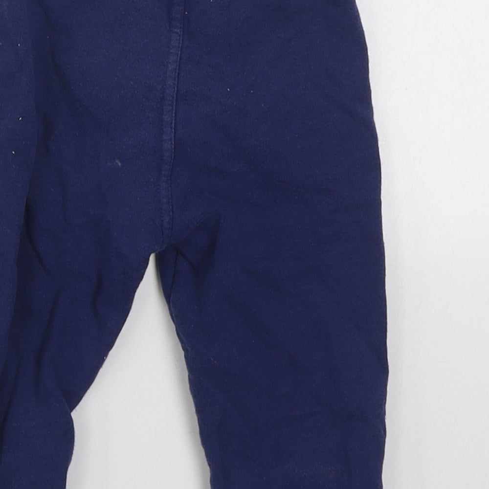 Bluezoo Boys Blue  Cotton Jogger Trousers Size 12-18 Months