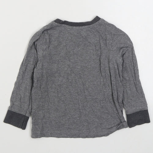 Confiance Textiles Boys Grey  Cotton Basic T-Shirt Size 5 Years Round Neck Pullover