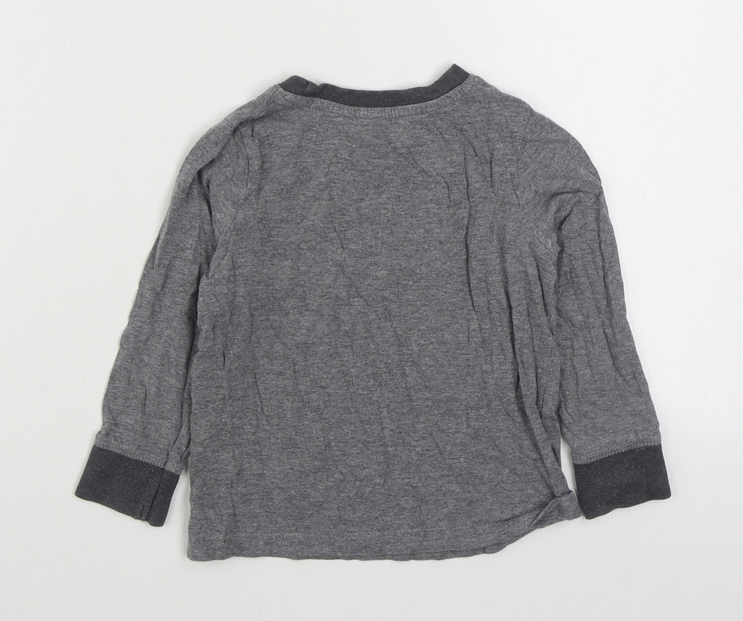 Confiance Textiles Boys Grey  Cotton Basic T-Shirt Size 5 Years Round Neck Pullover