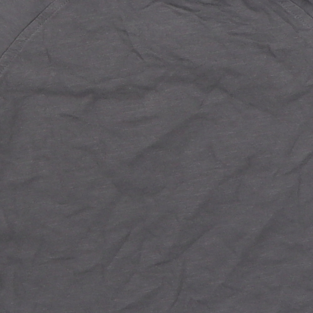 NEXT Baby Grey  100% Cotton Basic T-Shirt Size 6-9 Months Round Neck Pullover