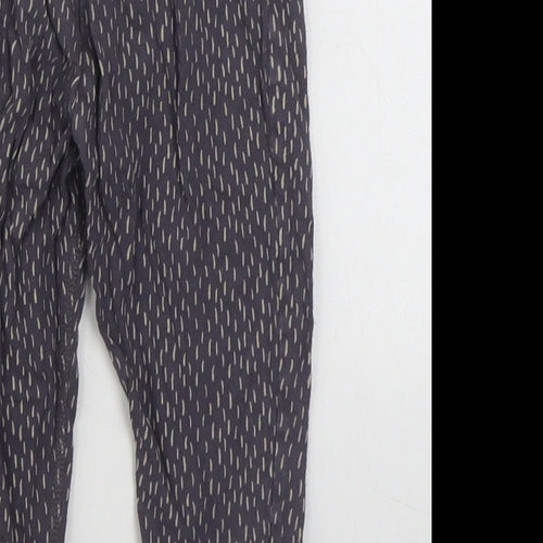 La Redoute Girls Grey Geometric Cotton Jogger Trousers Size 24 Months