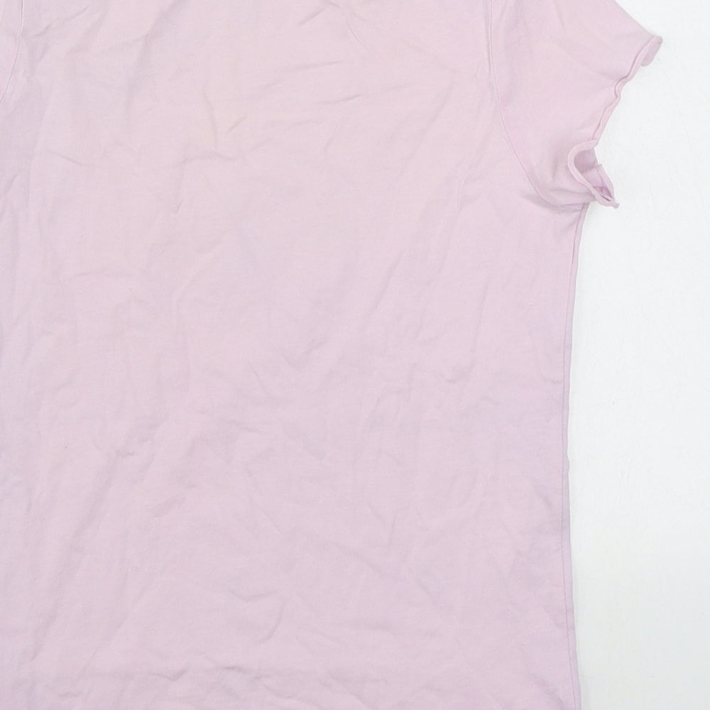 F&F Girls Pink  100% Cotton Basic T-Shirt Size 10-11 Years Round Neck Pullover