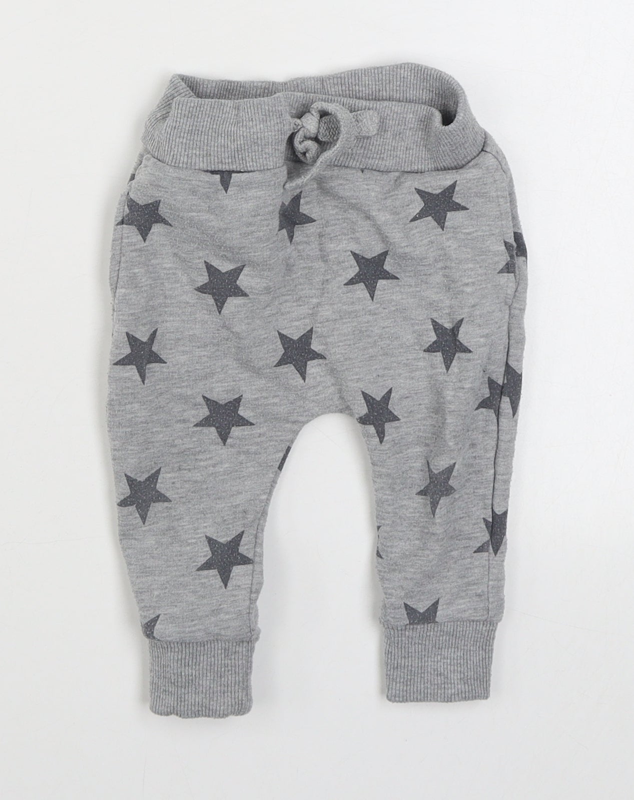 NEXT Baby Grey Geometric Polyester Jogger Trousers Size 6-9 Months