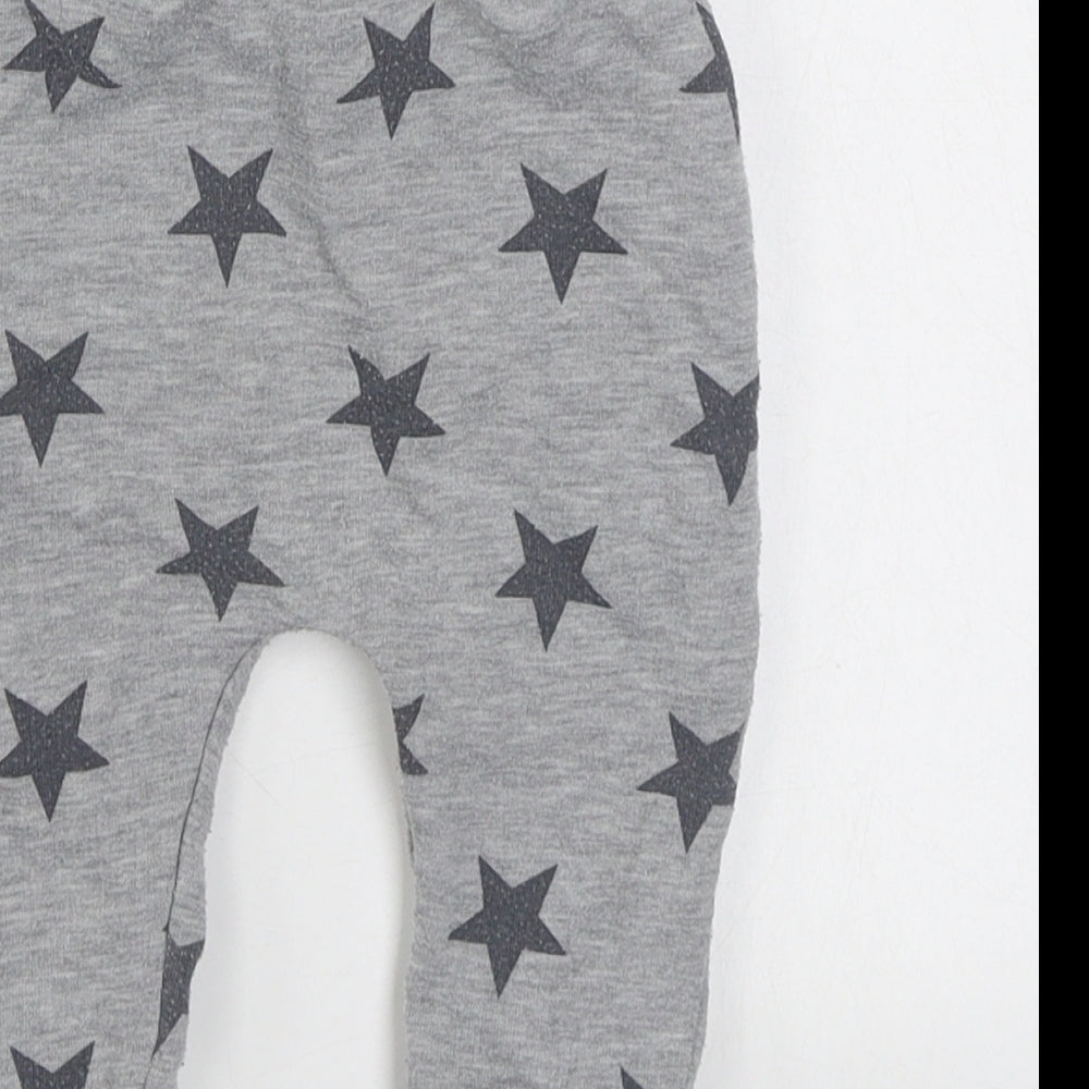 NEXT Baby Grey Geometric Polyester Jogger Trousers Size 6-9 Months