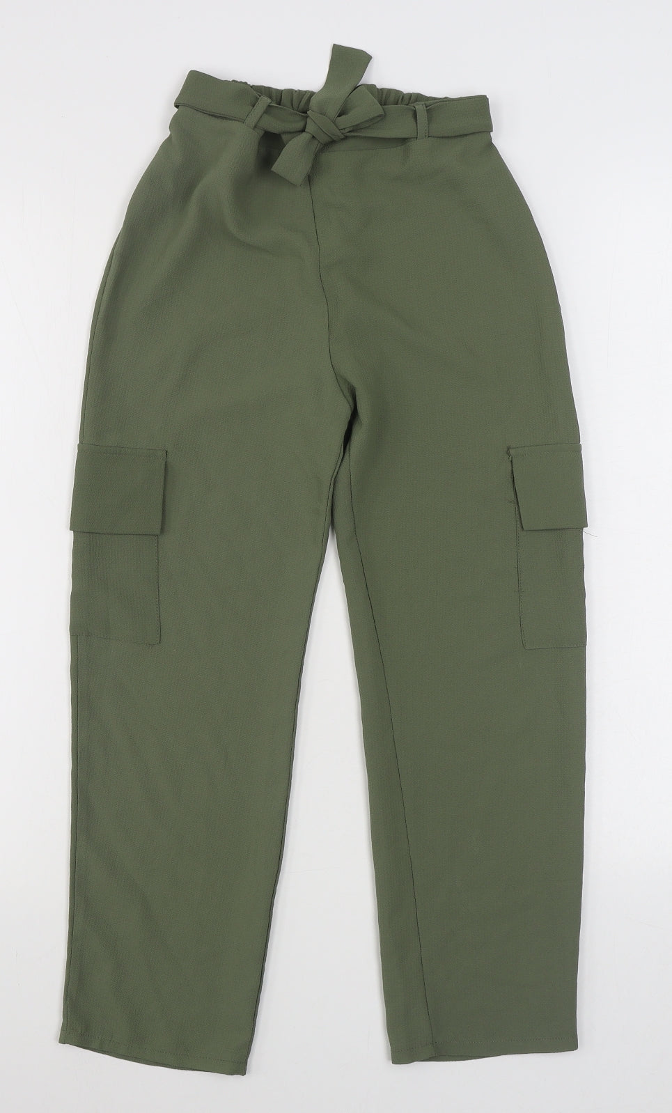 Cosmic Kids Girls Green  Polyester Cargo Trousers Size 10 Years  Regular Tie