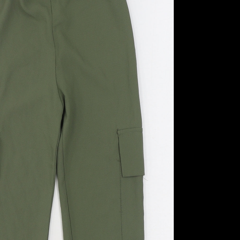 Cosmic Kids Girls Green  Polyester Cargo Trousers Size 10 Years  Regular Tie