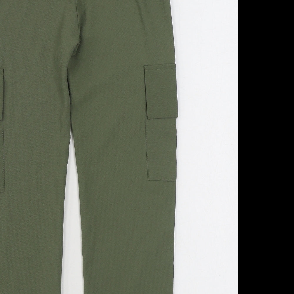 Cosmic Kids Girls Green  Polyester Cargo Trousers Size 10 Years  Regular Tie