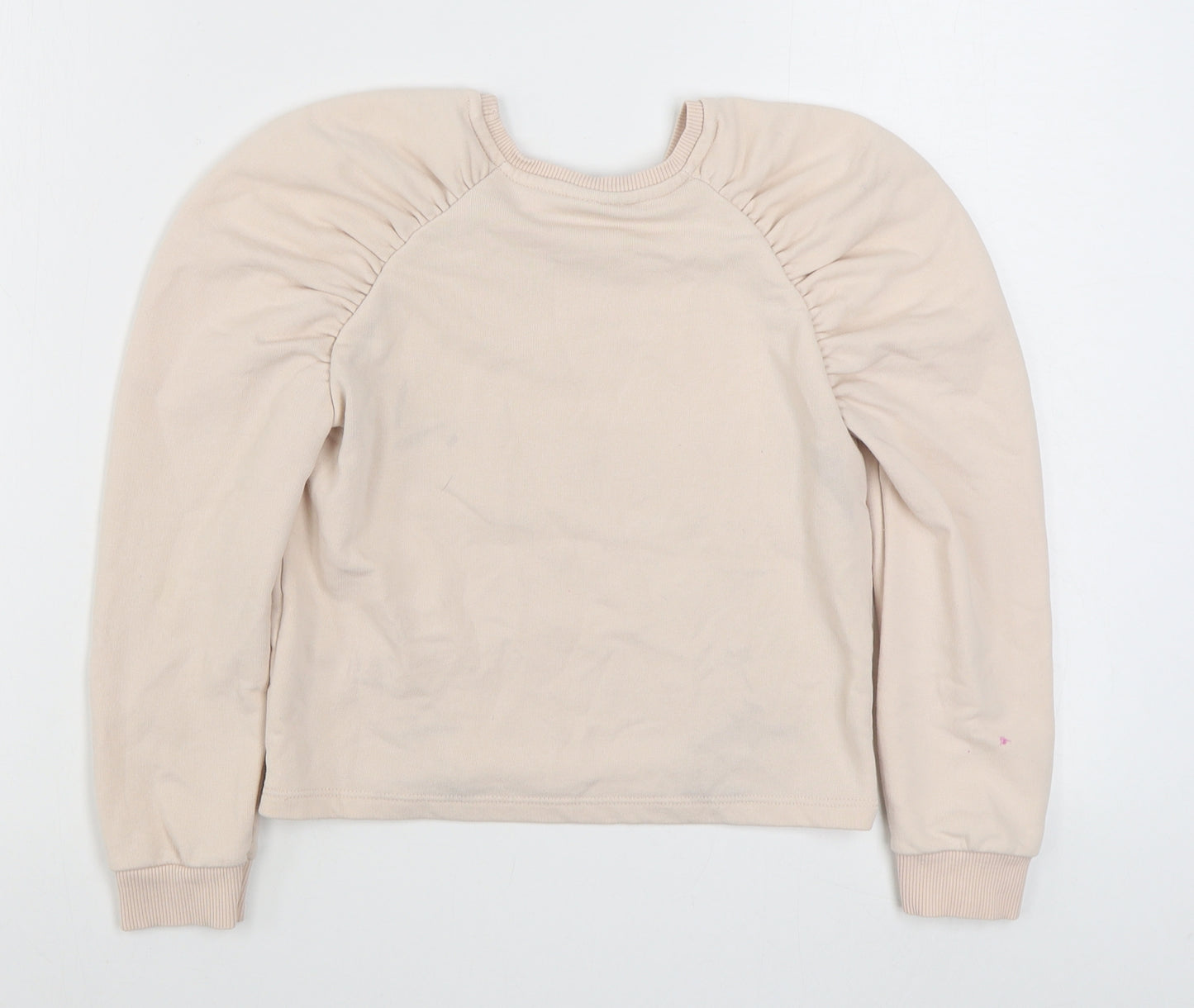 Matalan Girls Beige  Cotton Pullover Sweatshirt Size 9 Years  Pullover