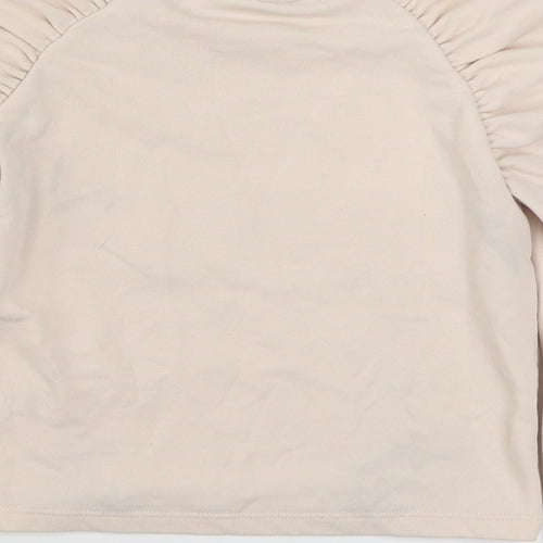 Matalan Girls Beige  Cotton Pullover Sweatshirt Size 9 Years  Pullover