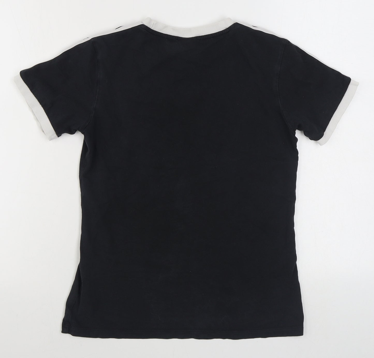 adidas Womens Grey  Cotton Basic T-Shirt Size 10 Round Neck
