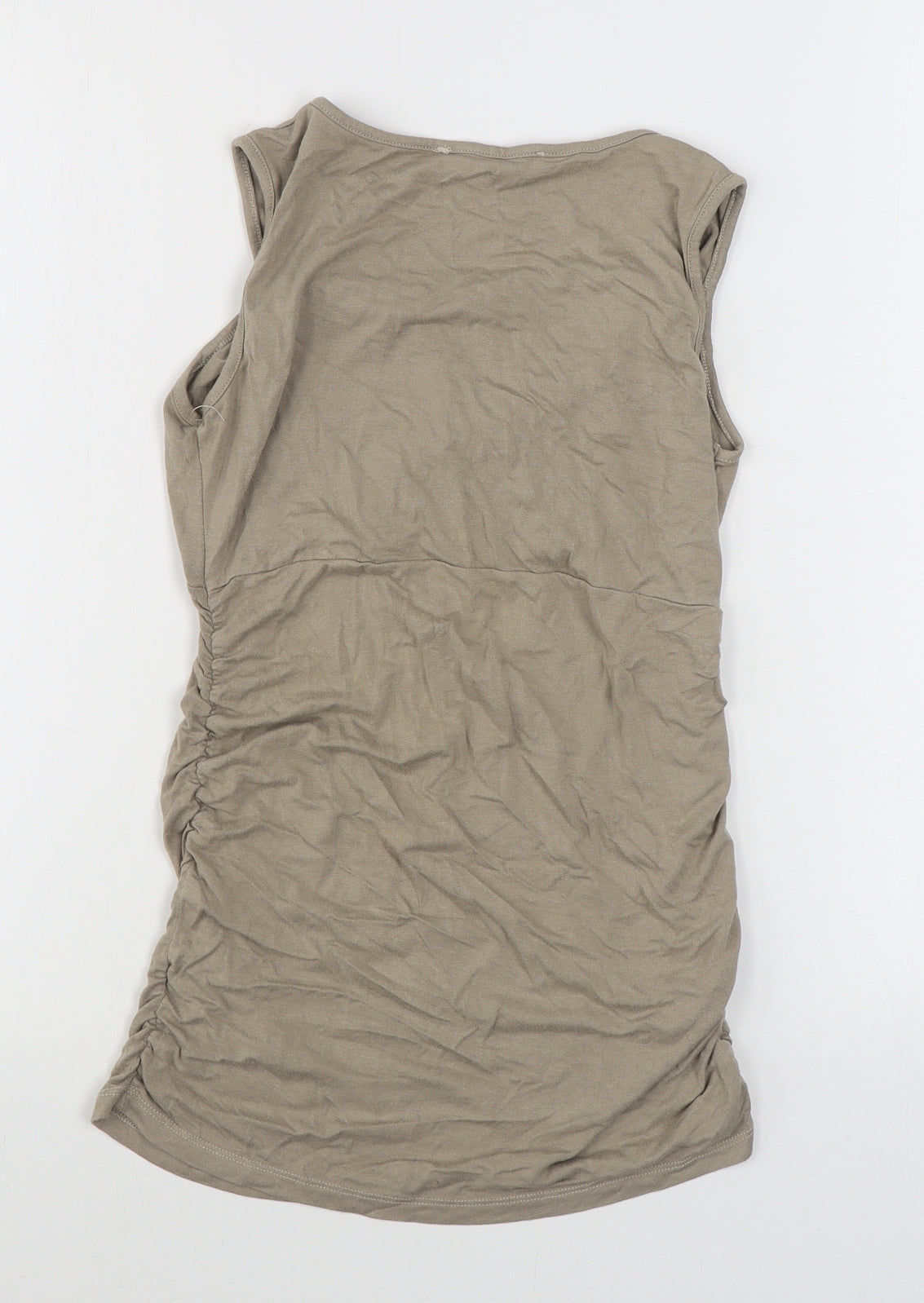 Purpless Womens Beige  Cotton Bodycon  Size 8  Square Neck Pullover