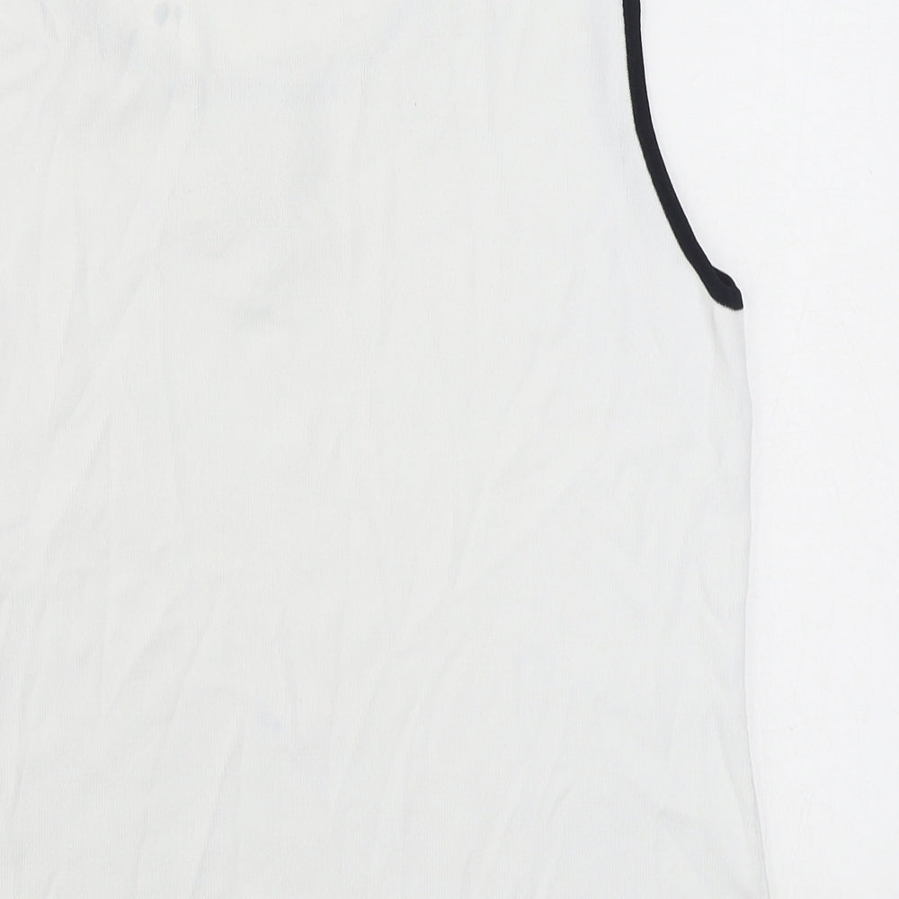 Roman Womens White Scoop Neck  Viscose Vest Jumper Size 16