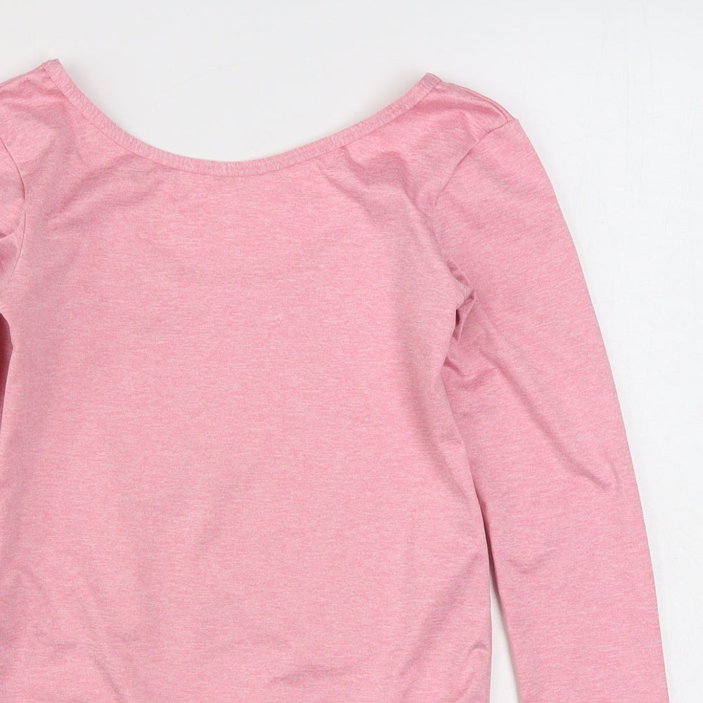 Dunnes Stores Womens Pink  Polyester Bodysuit One-Piece Size S  Pullover