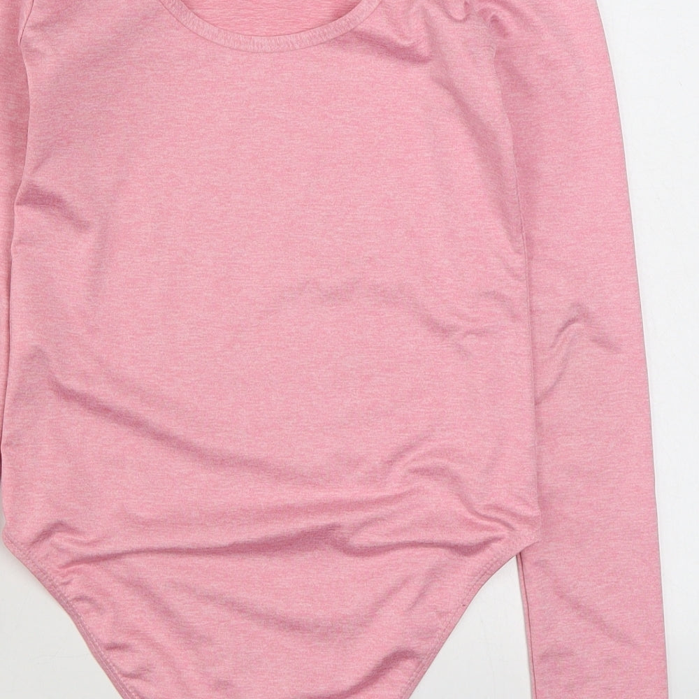 Dunnes Stores Womens Pink  Polyester Bodysuit One-Piece Size S  Pullover
