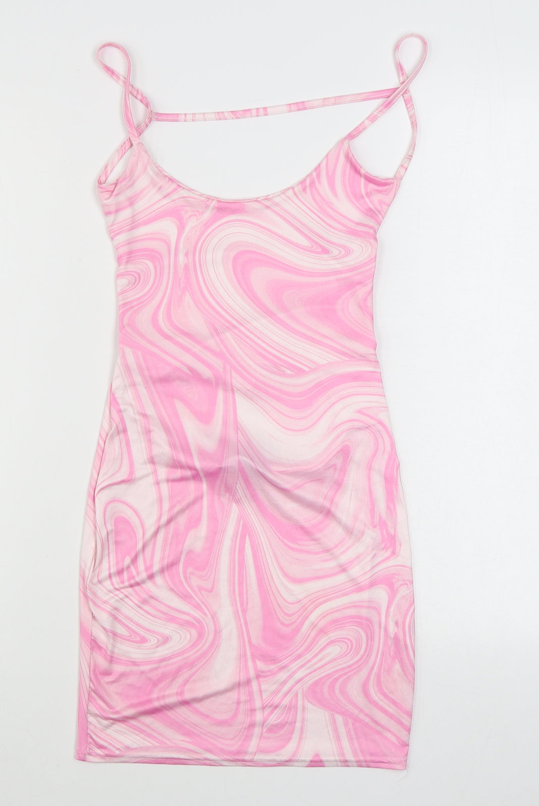 Missy Empire Womens Pink  Polyester Bodycon  Size 6  Scoop Neck Pullover