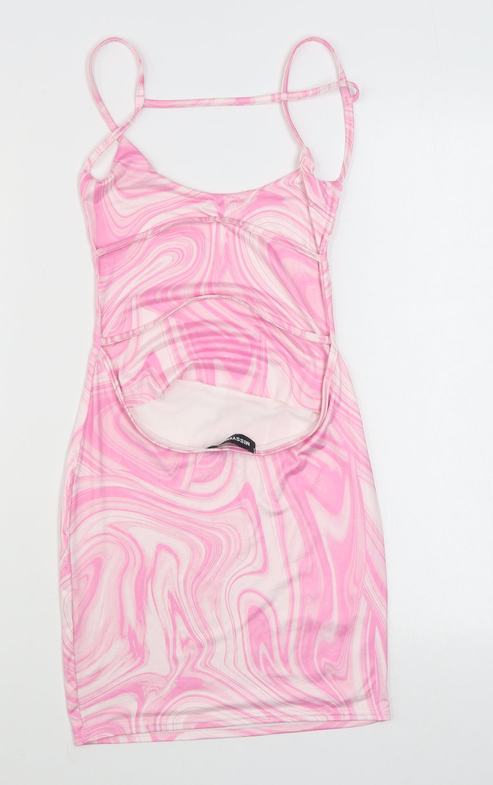 Missy Empire Womens Pink  Polyester Bodycon  Size 6  Scoop Neck Pullover
