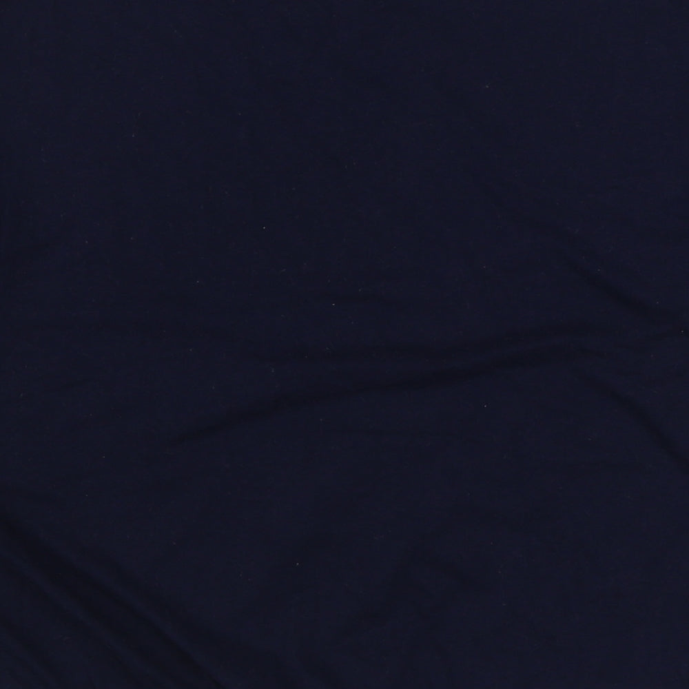 Marks and Spencer Womens Blue Solid Cotton Top Pyjama Top Size 14