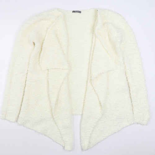 South Womens Ivory V-Neck  Polyester Cardigan Jumper Size 14