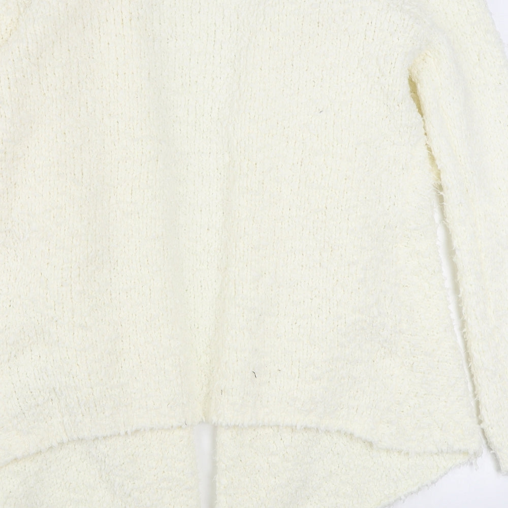 South Womens Ivory V-Neck  Polyester Cardigan Jumper Size 14