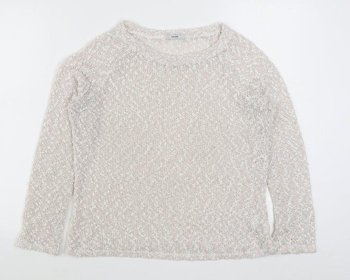 George Womens Pink Round Neck Polyester Pullover Jumper Size 12