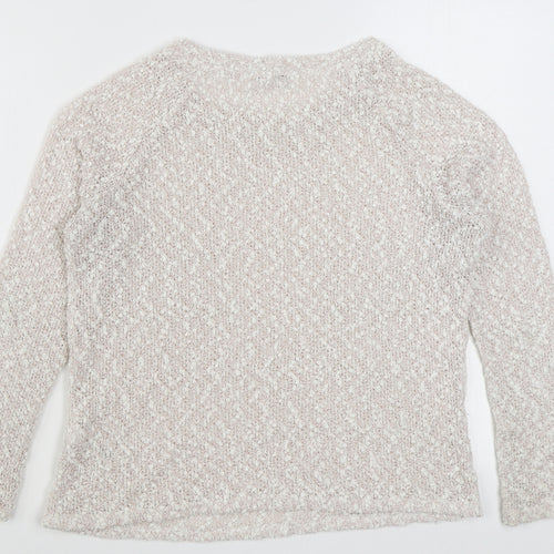 George Womens Pink Round Neck  Polyester Pullover Jumper Size 12