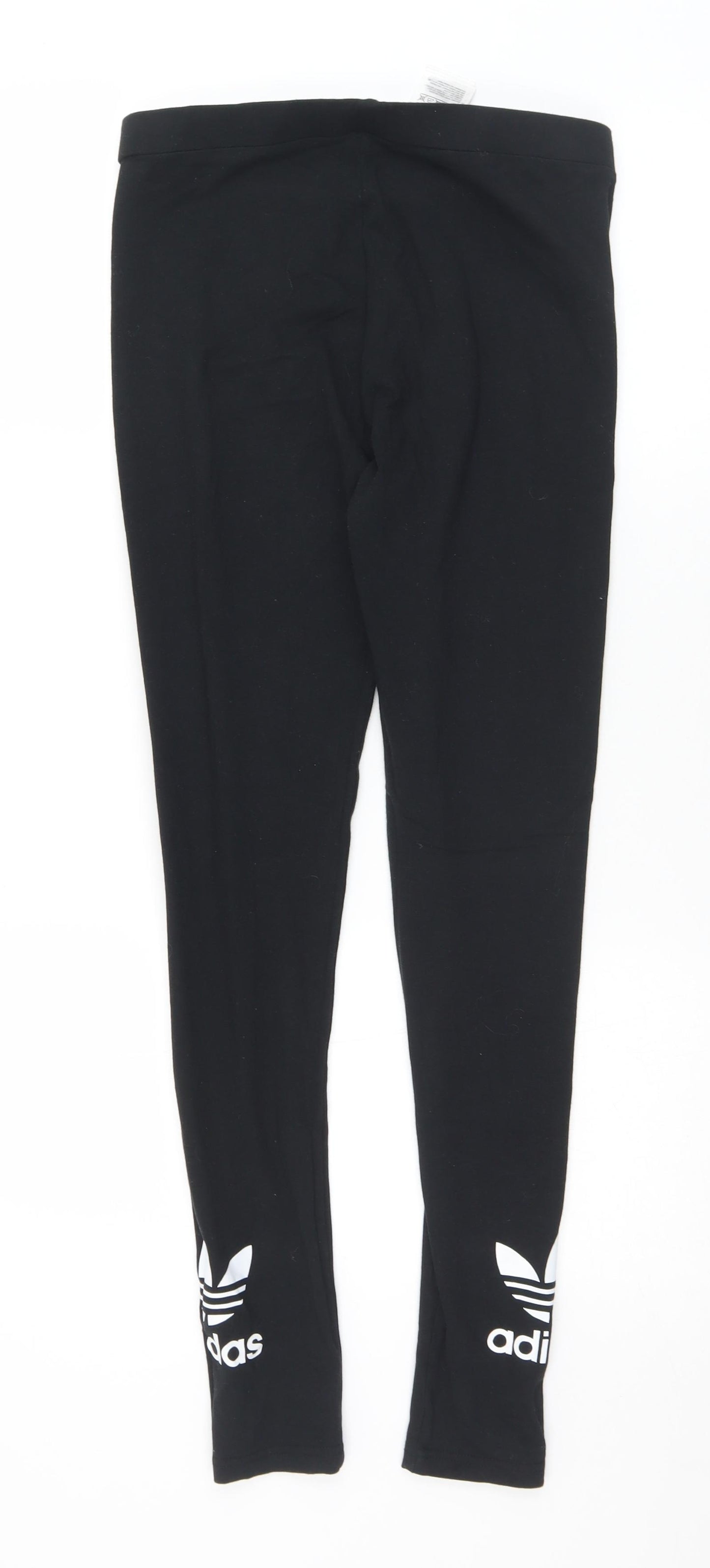 adidas Womens Black  Cotton Pedal Pusher Leggings Size 12 L29 in Regular