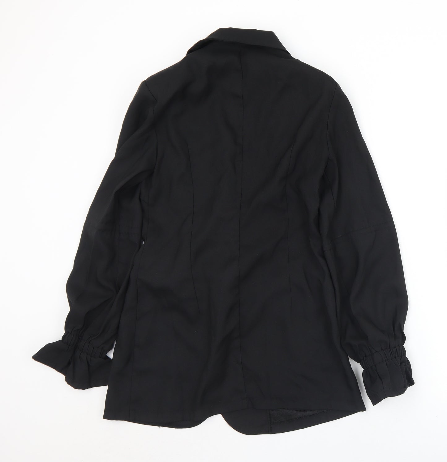 PRETTYLITTLETHING Womens Black   Jacket  Size 8  Button - Shoulder pads