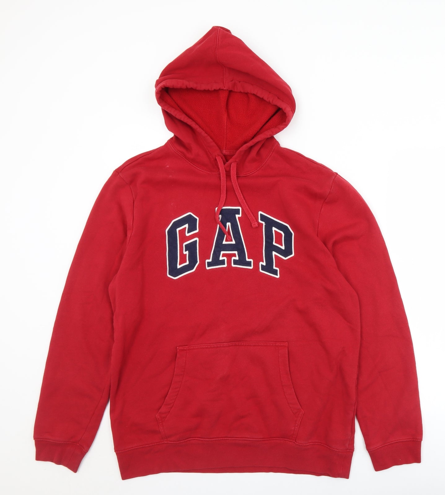 Gap Mens Red  Cotton Pullover Hoodie Size L