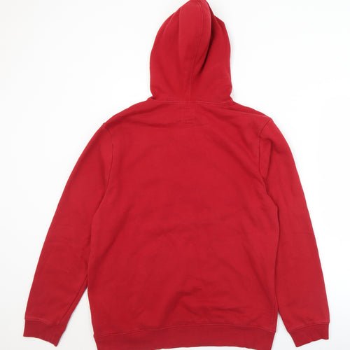 Gap Mens Red  Cotton Pullover Hoodie Size L