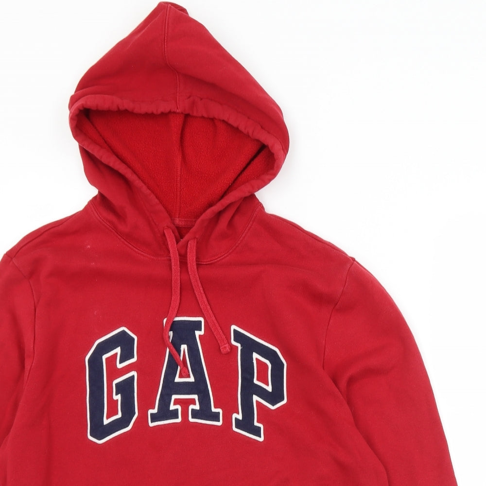 Gap Mens Red  Cotton Pullover Hoodie Size L