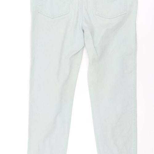 F&F Womens Green  Polyester Tapered Jeans Size 10 L26 in Regular Zip