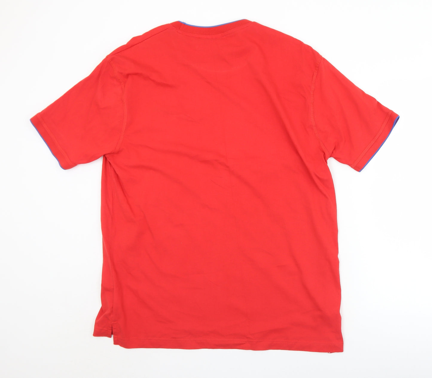 Slazenger Mens Red  Cotton  T-Shirt Size XL Crew Neck