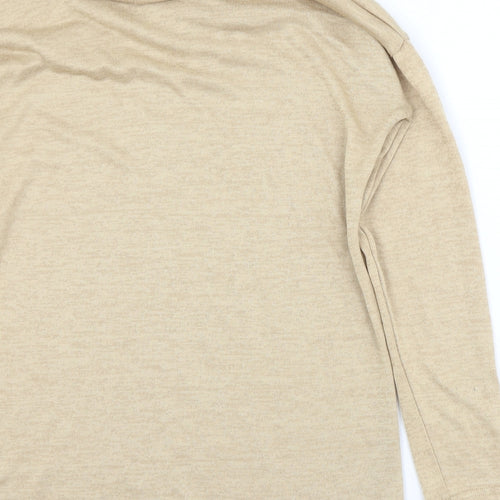 Dunnes Stores Womens Brown Roll Neck  Polyester Pullover Jumper Size S