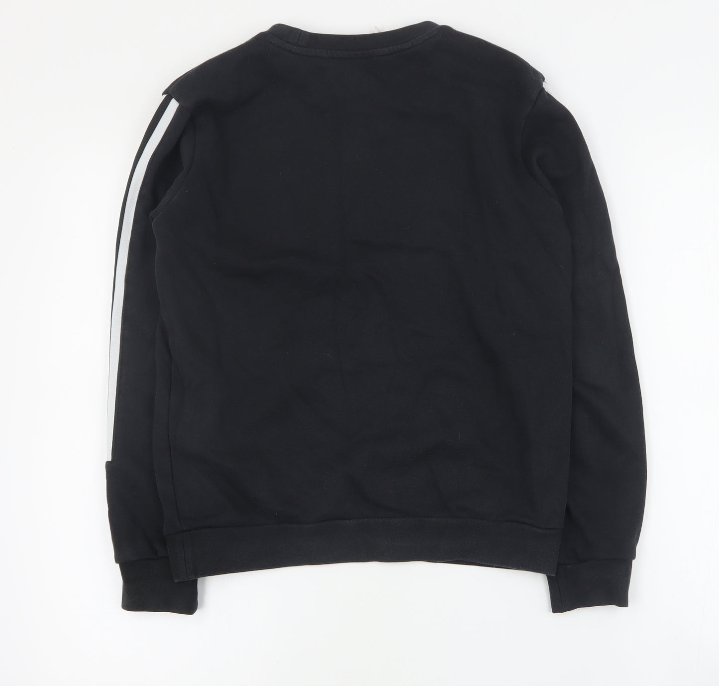 adidas Girls Black  Cotton Pullover Sweatshirt Size 11-12 Years  Pullover