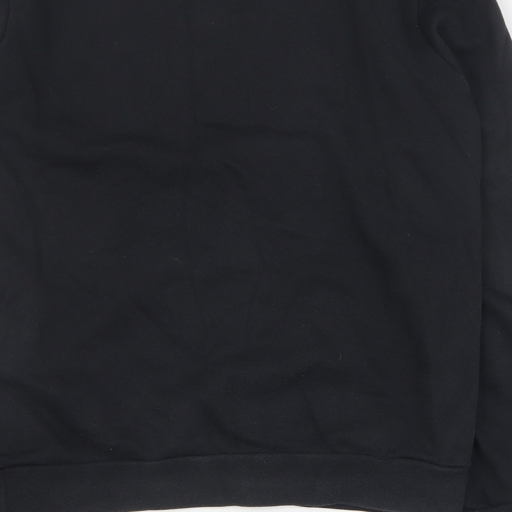 adidas Girls Black  Cotton Pullover Sweatshirt Size 11-12 Years  Pullover