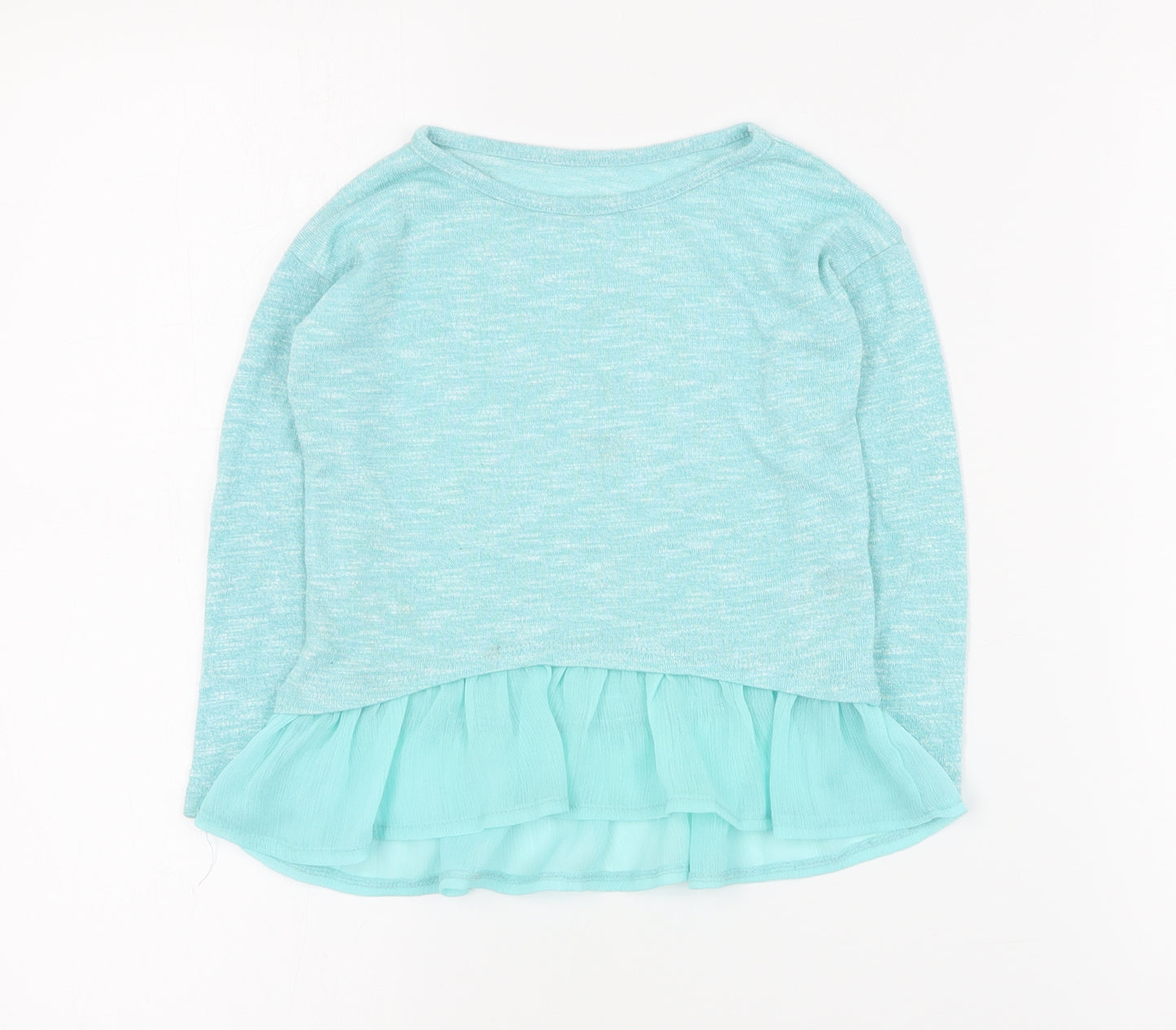 Dunnes Girls Blue Round Neck  Viscose Pullover Jumper Size 3 Years  Pullover