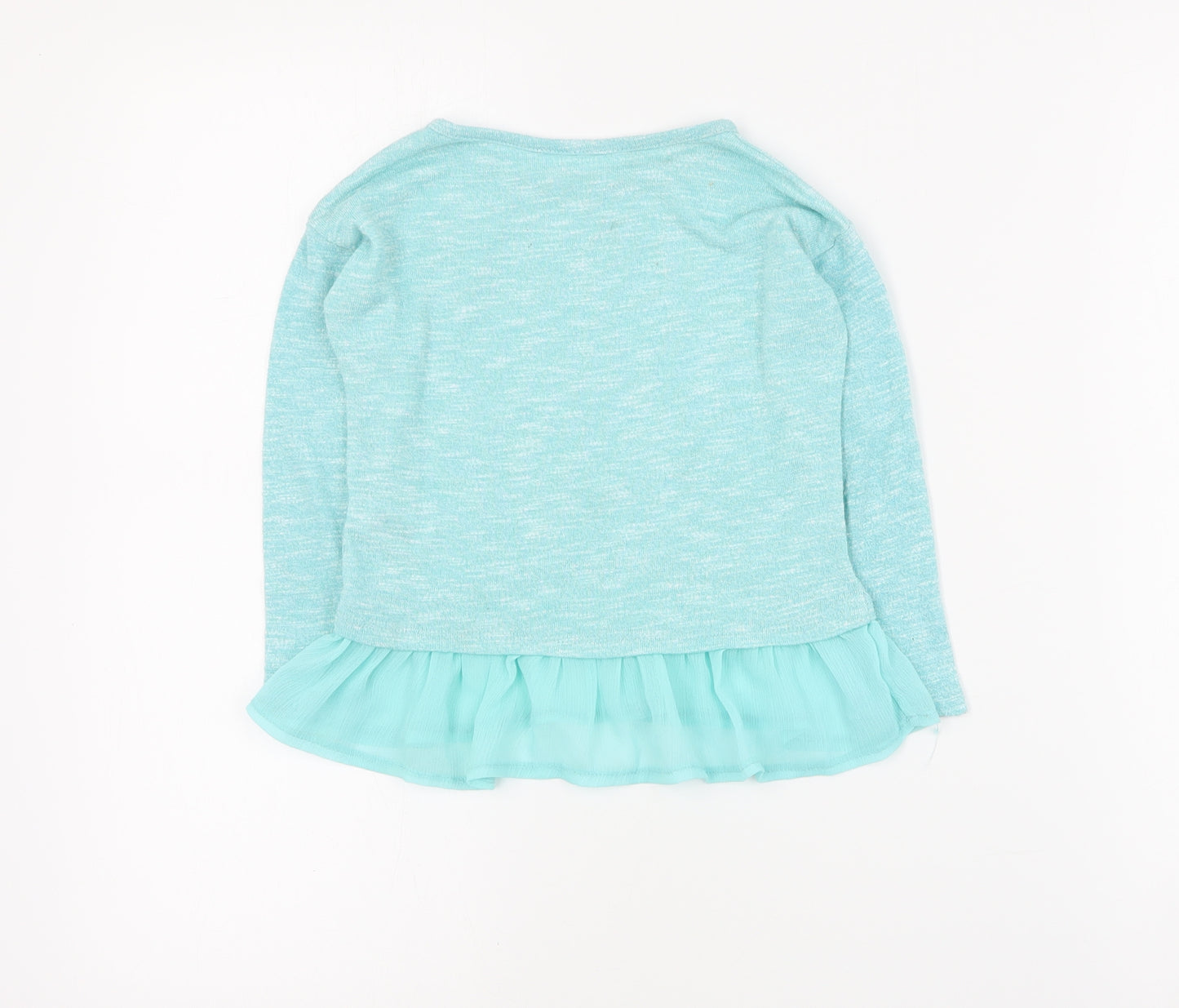 Dunnes Girls Blue Round Neck  Viscose Pullover Jumper Size 3 Years  Pullover