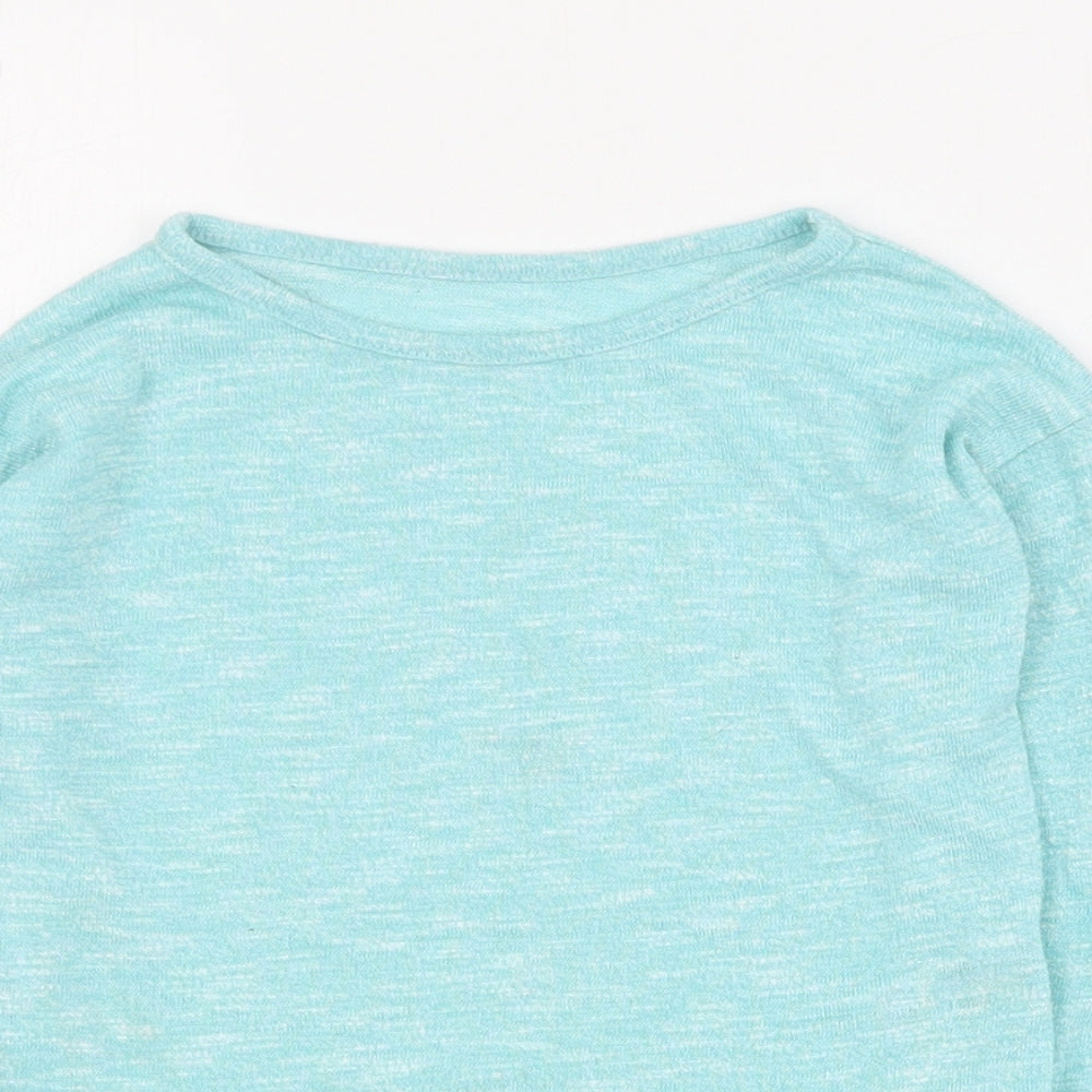 Dunnes Girls Blue Round Neck  Viscose Pullover Jumper Size 3 Years  Pullover