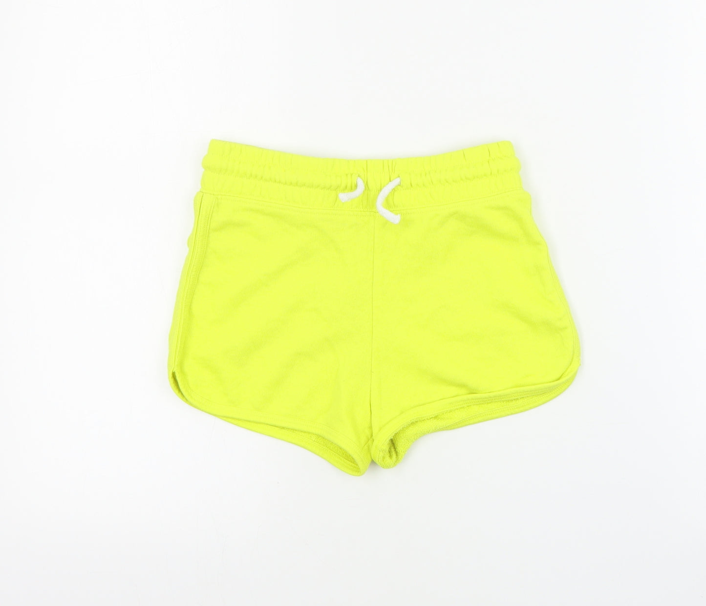 Matalan Girls Green  Cotton Sweat Shorts Size 9 Years  Regular Drawstring
