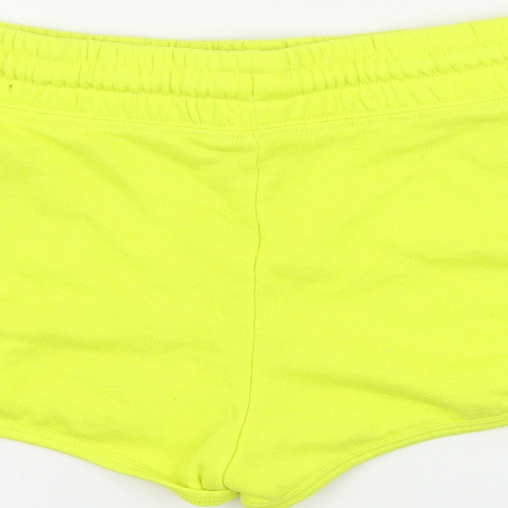 Matalan Girls Green  Cotton Sweat Shorts Size 9 Years  Regular Drawstring