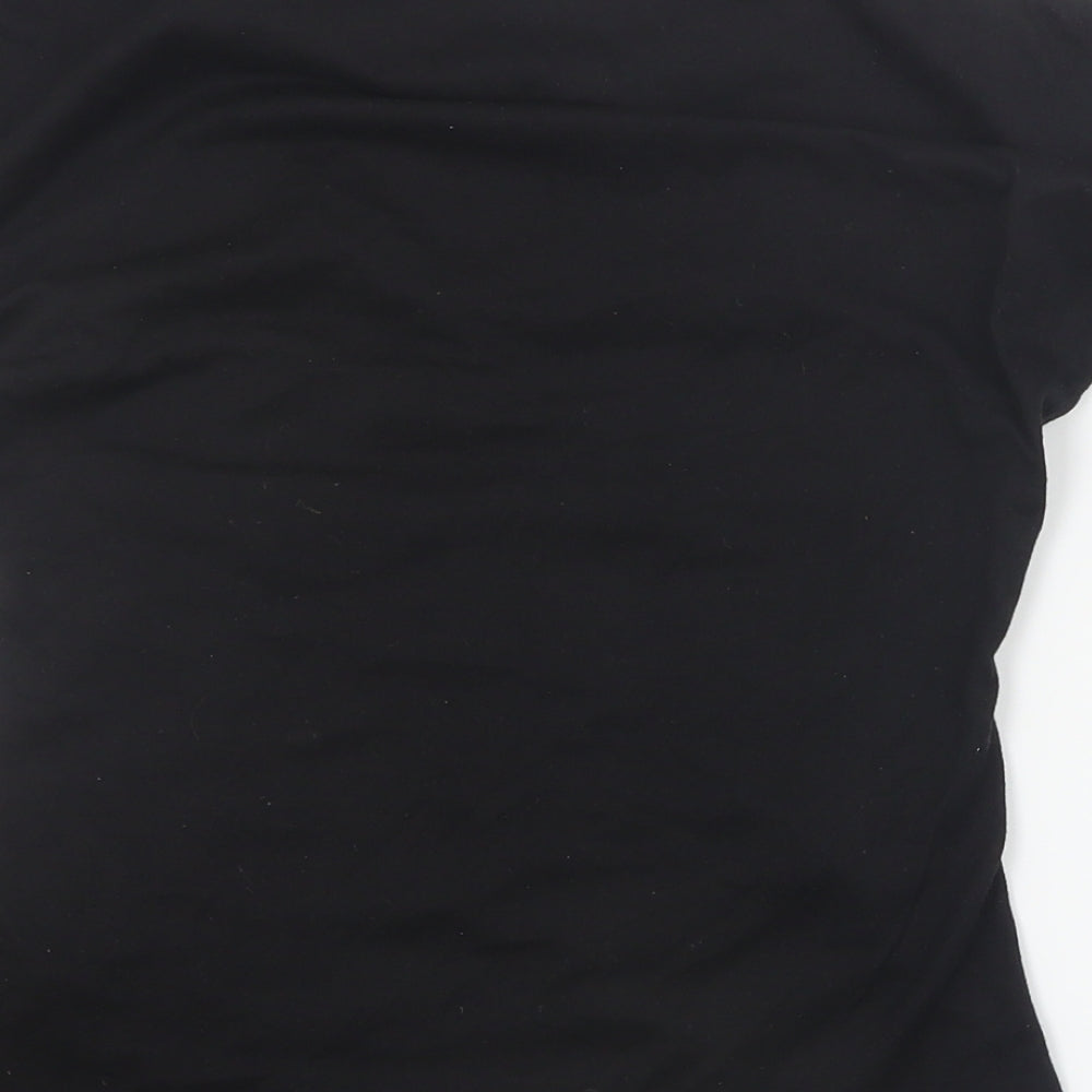 A2Z 4 Kids Girls Black  Polyester Basic T-Shirt Size 9-10 Years Round Neck Pullover
