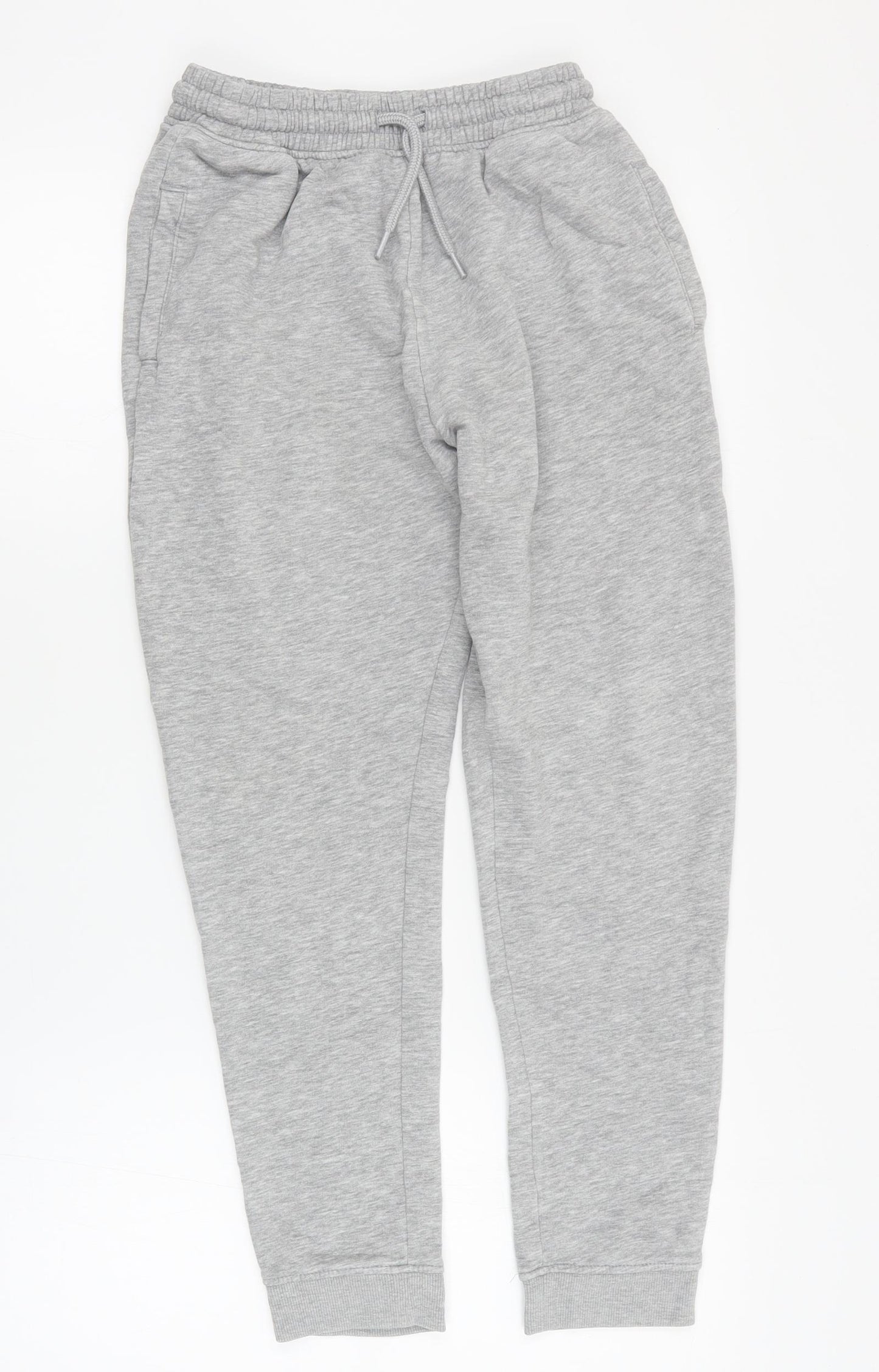 NEXT Boys Grey  Cotton Jogger Trousers Size 12 Years  Regular Drawstring
