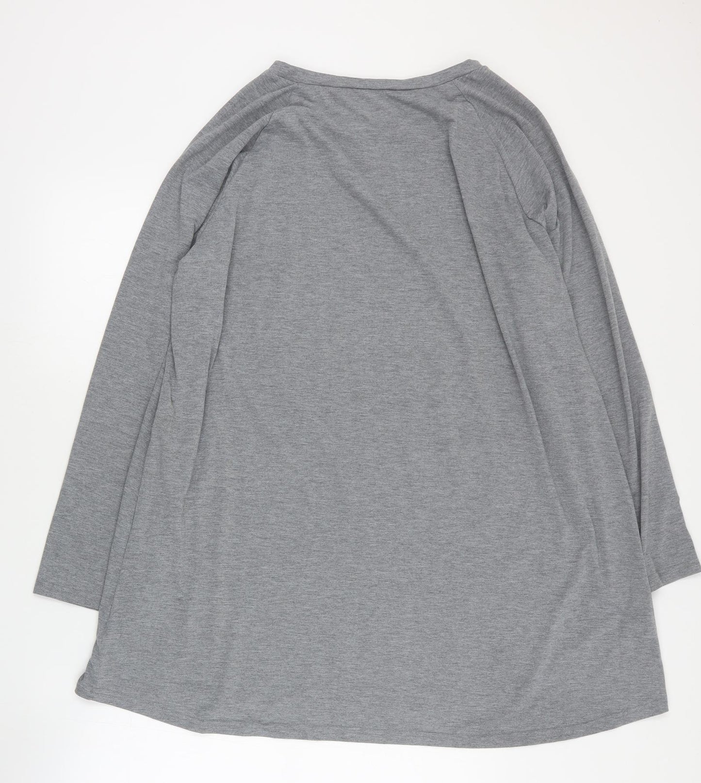 SheIn Womens Grey  Polyester T-Shirt Dress  Size 4XL  Round Neck Pullover - Halloween