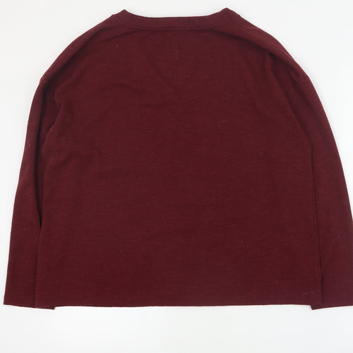 Dunnes Womens Red  Polyester Pullover Sweatshirt Size L  Pullover