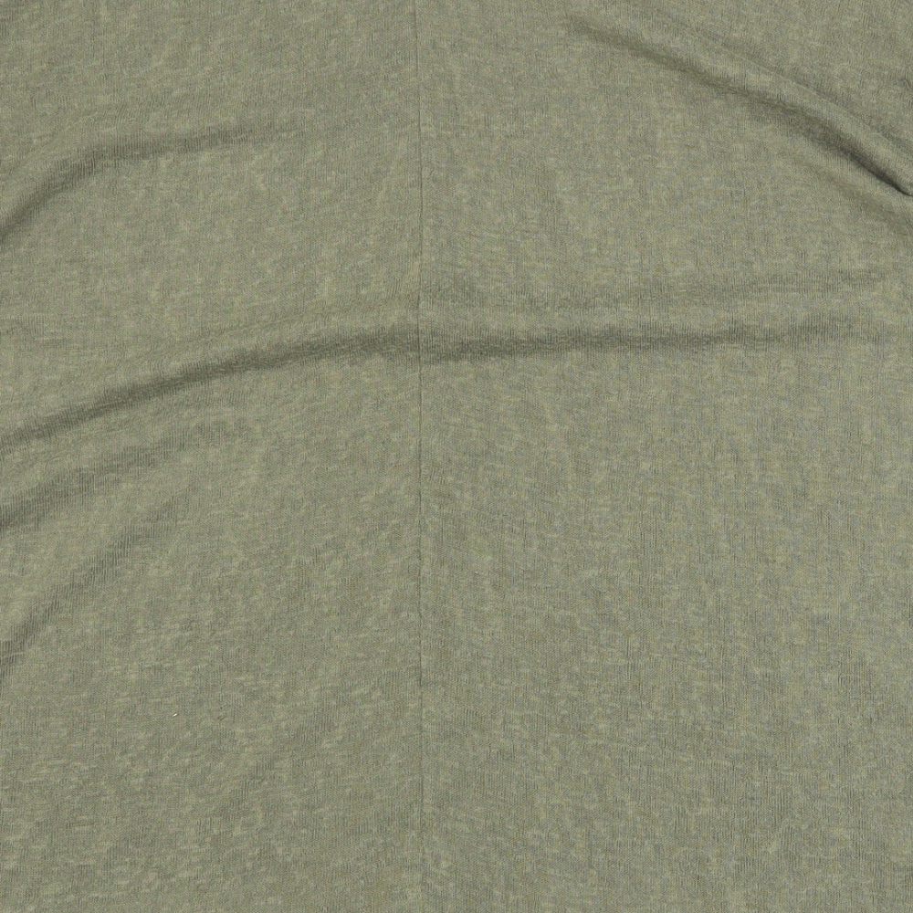 Pep&Co Womens Green  Polyester Basic T-Shirt Size 8 Round Neck