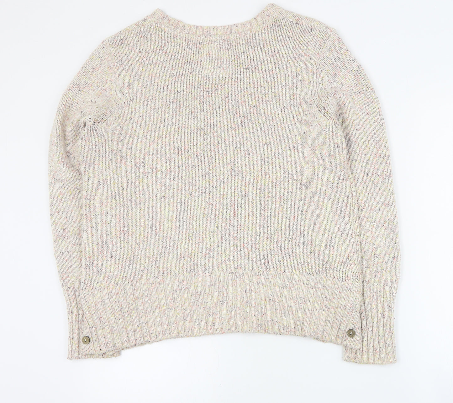 Mantaray Womens Multicoloured Round Neck  Cotton Pullover Jumper Size 12