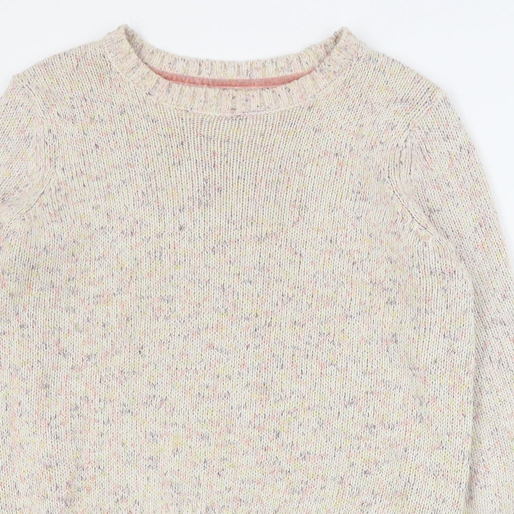 Mantaray Womens Multicoloured Round Neck  Cotton Pullover Jumper Size 12