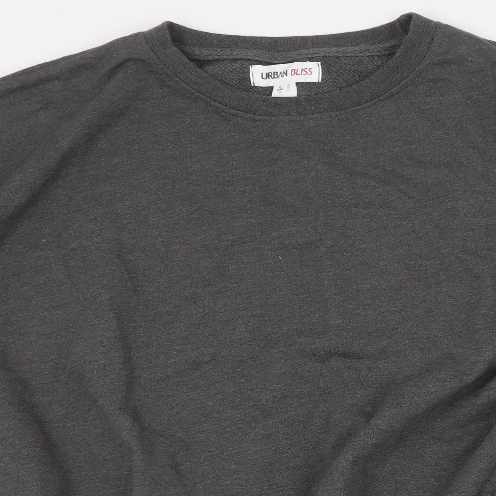 Urban Bliss Womens Grey  Cotton Pullover Sweatshirt Size 16  Pullover