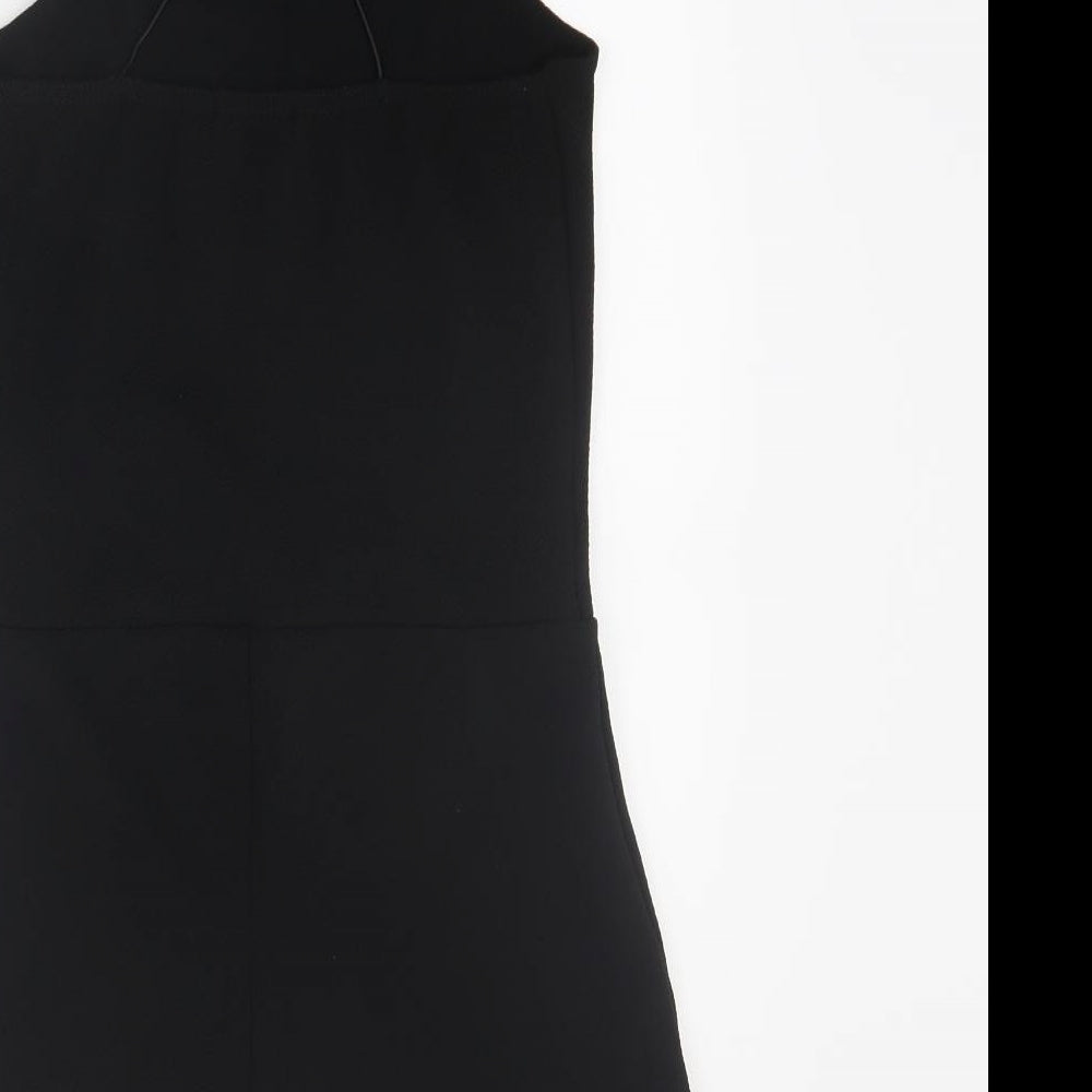 Boohoo Womens Black  Polyester Playsuit One-Piece Size 8 L5 in Pullover