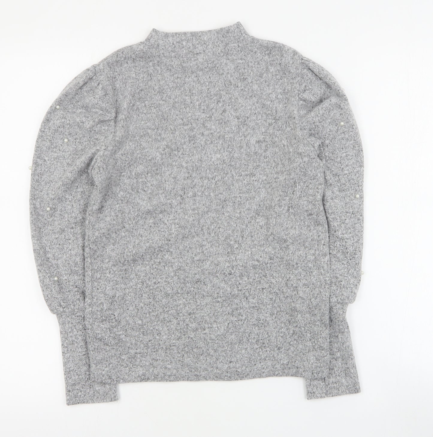 Primark Girls Grey High Neck  Polyester Pullover Jumper Size 13-14 Years  Pullover